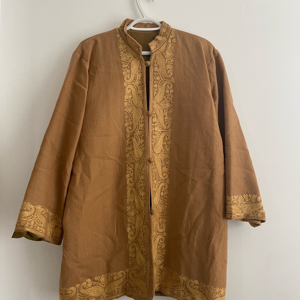 Brown Embroidered Jacket